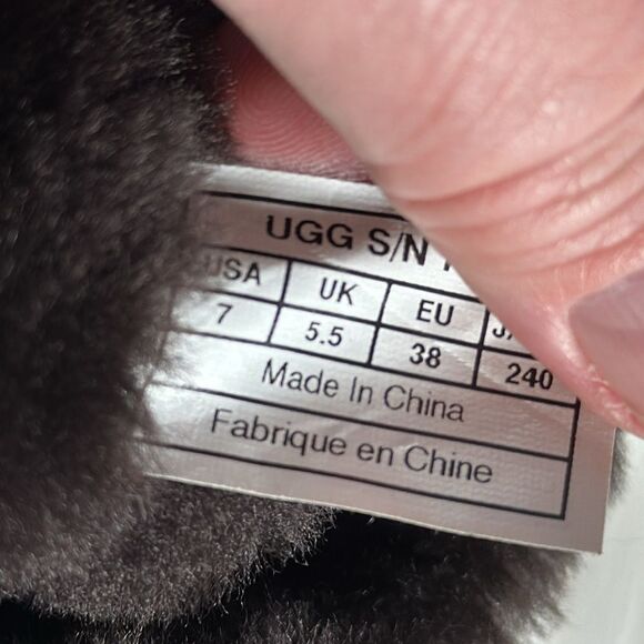 UGG Brown Suede Shearling Lined Boots S/N 1886 Sz 7 - Picture 5 of 7